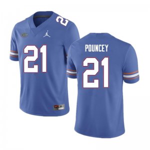 Men's Florida Gators #21 Ethan Pouncey NCAA Nike Blue Authentic Stitched College Football Jersey YMJ4462JB